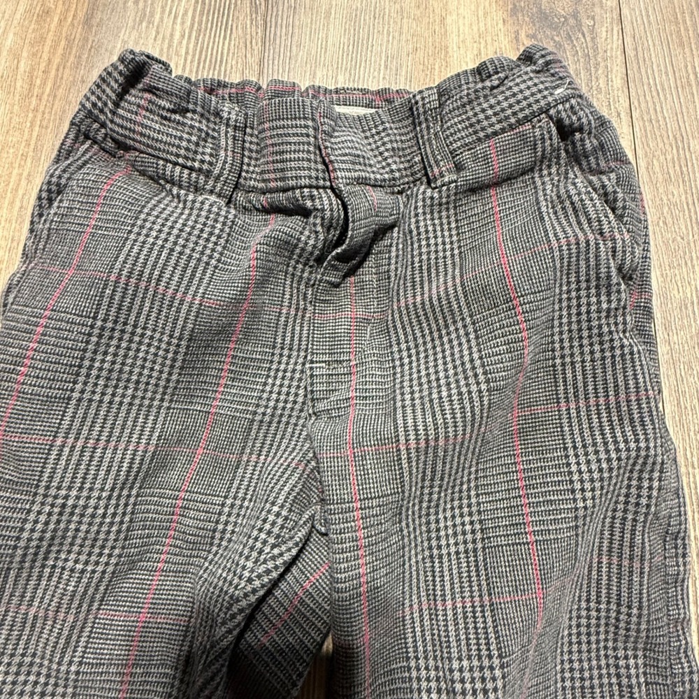 Gymboree Prep Fit Pants Grey Red Plaid Preppy Dark Academia